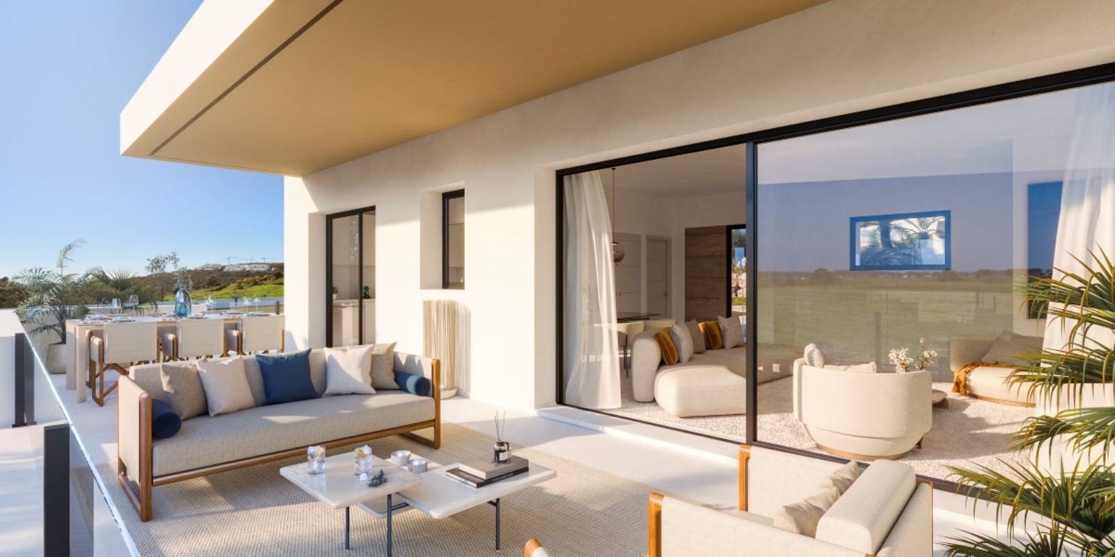 02 modern living room with terrace view