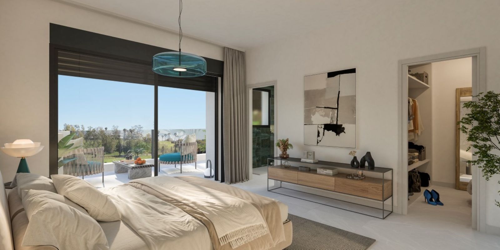 04 bedroom with balcony view modern furniture